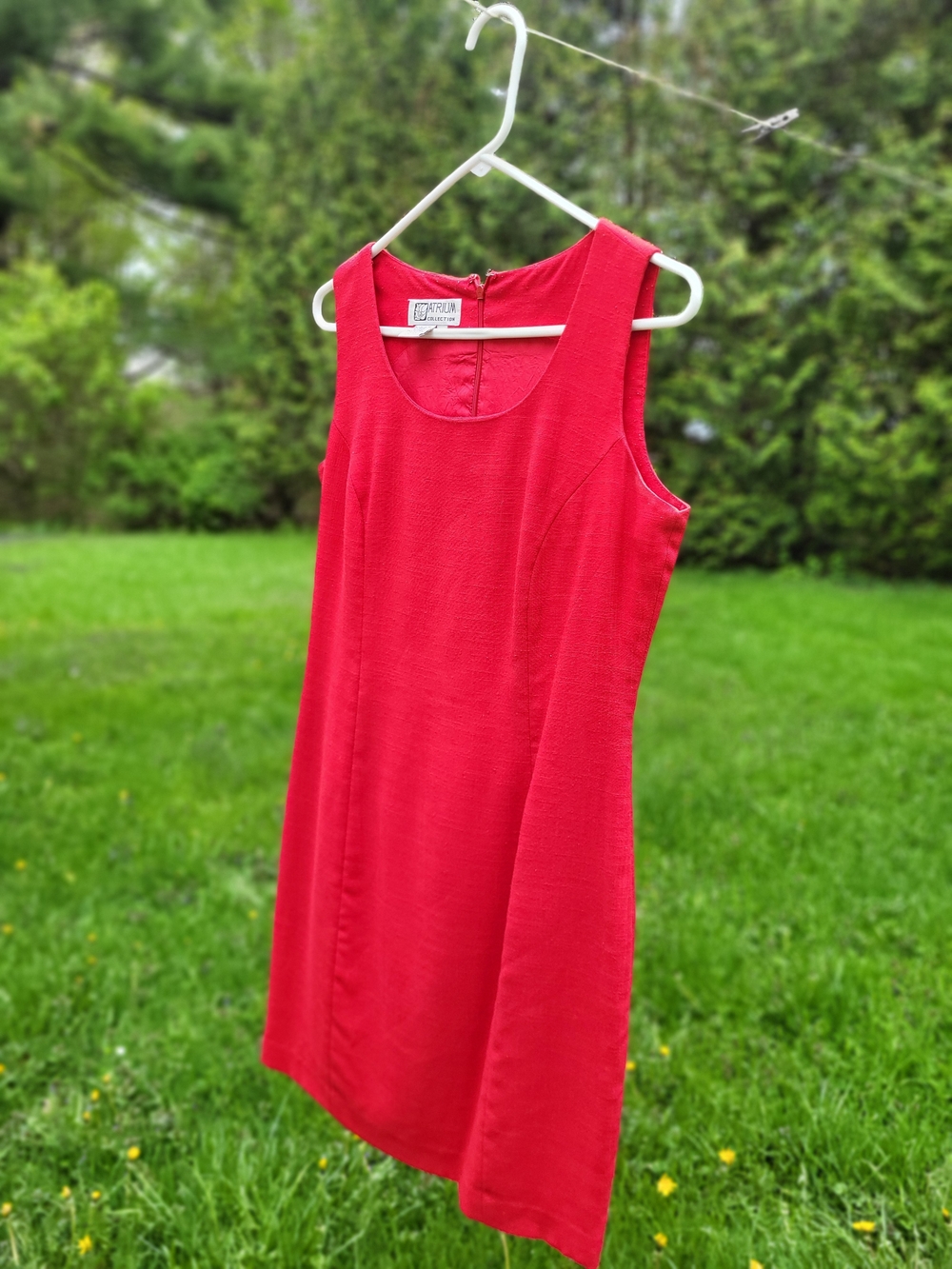 Sleeveless Red Shift Dress